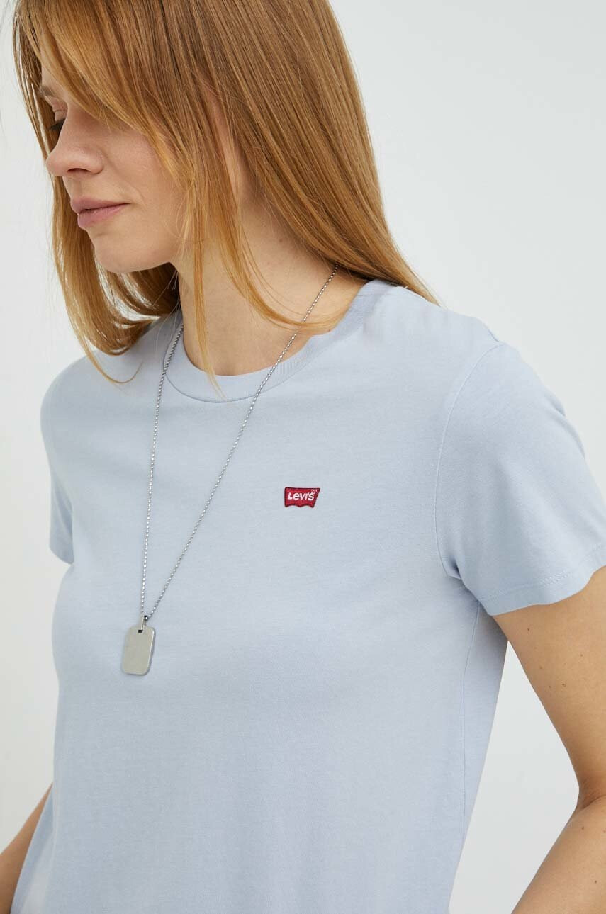 Levi's Памучна тениска в синьо - Pepit.bg