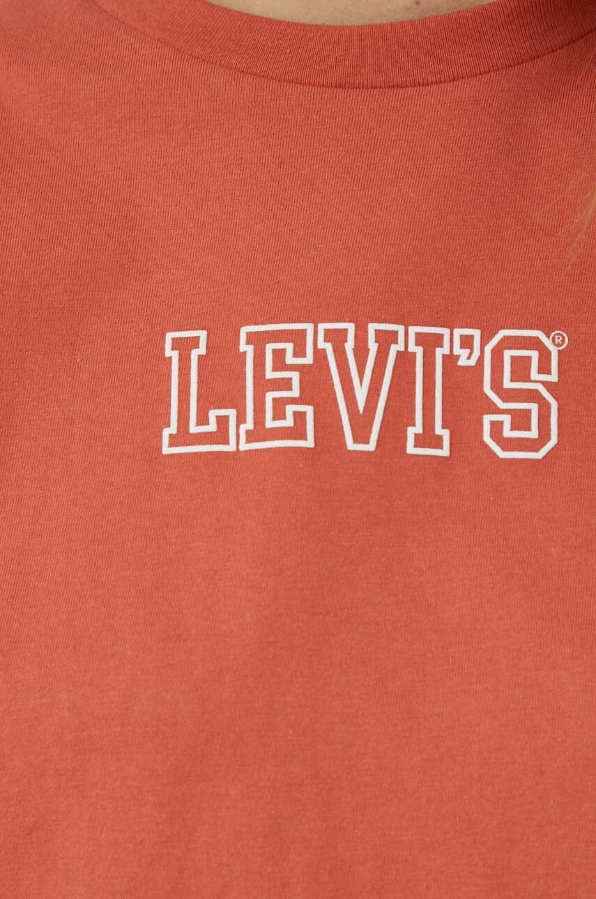 Levi's Памучна тениска в оранжево - Pepit.bg