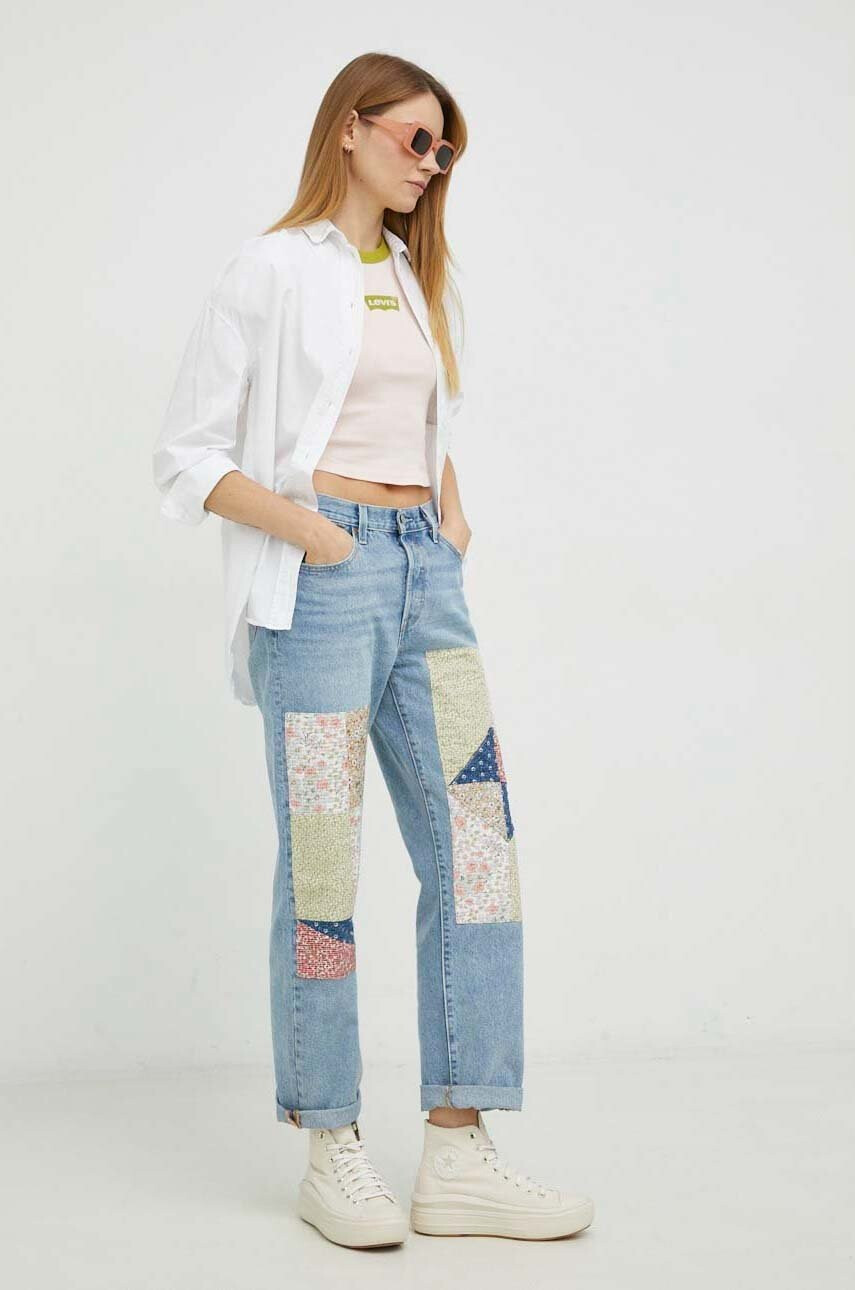 Levi's Памучна тениска в розово - Pepit.bg
