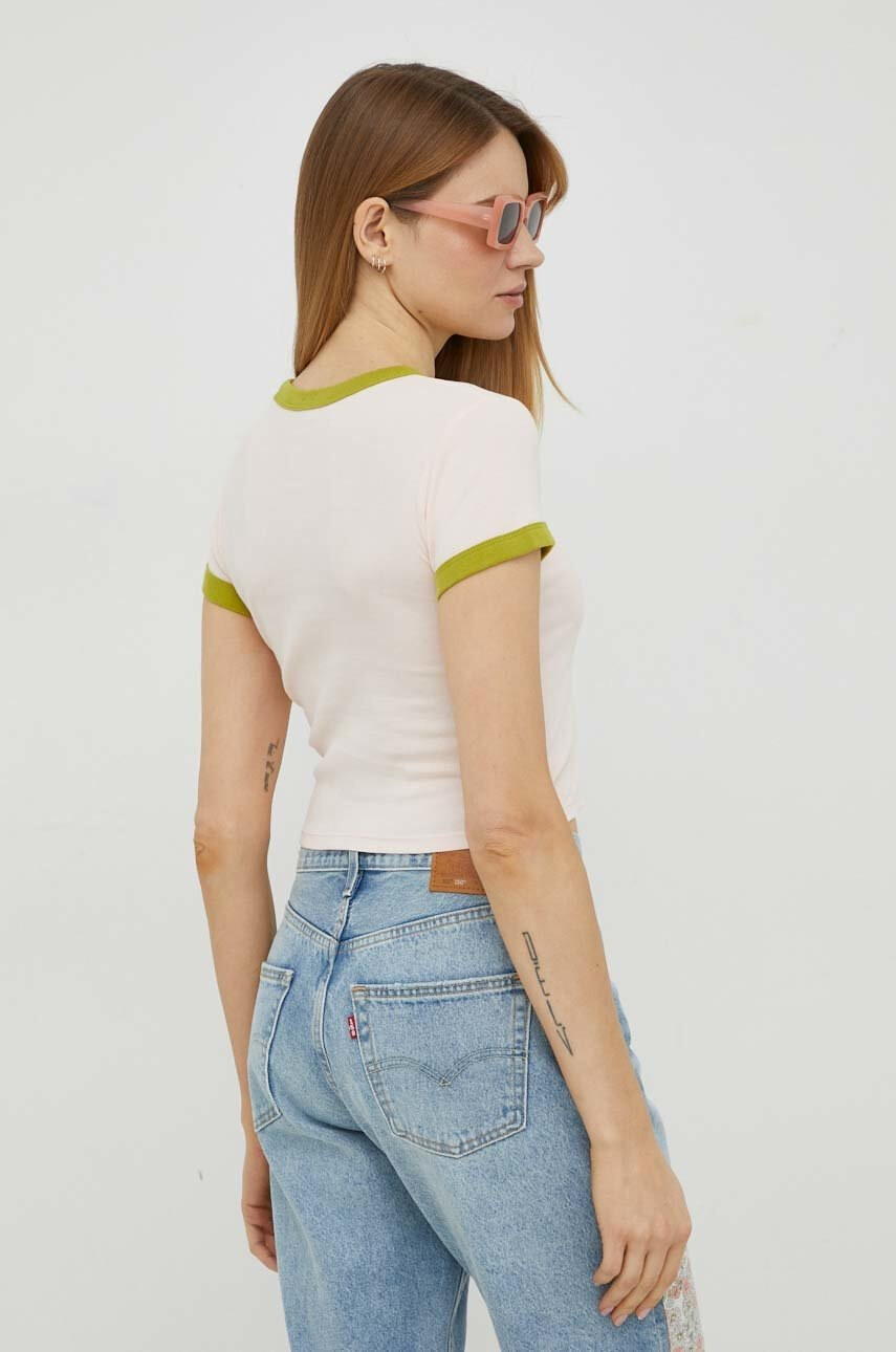 Levi's Памучна тениска в розово - Pepit.bg