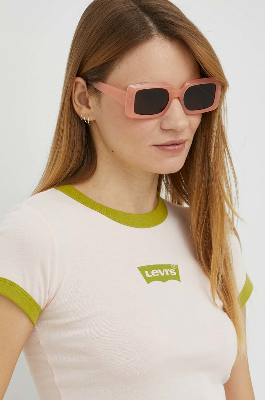 Levi's Памучна тениска в розово - Pepit.bg