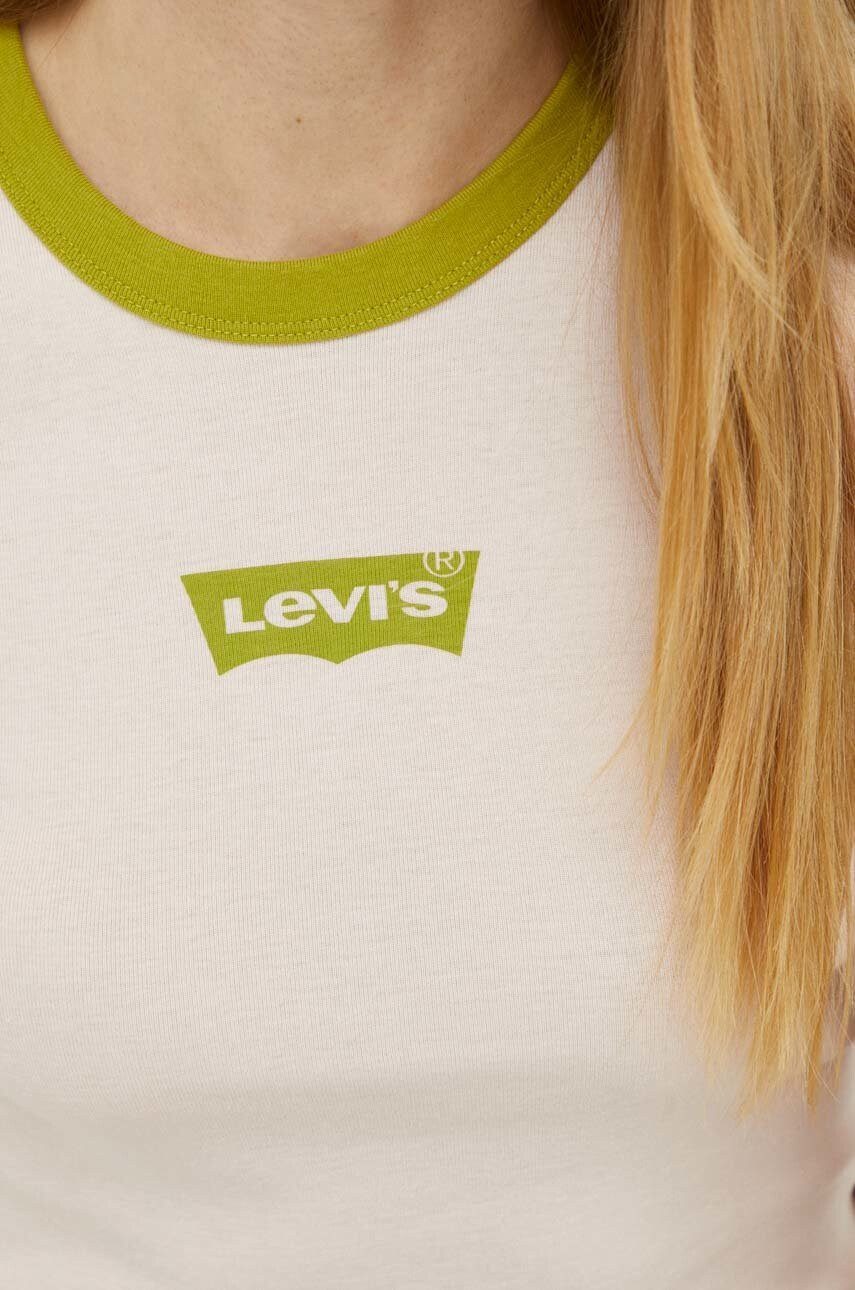 Levi's Памучна тениска в розово - Pepit.bg