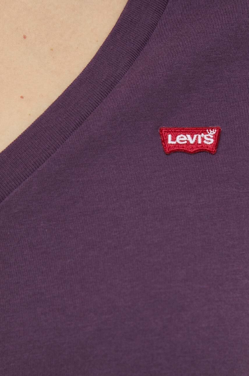 Levi's Памучна тениска в лилаво - Pepit.bg