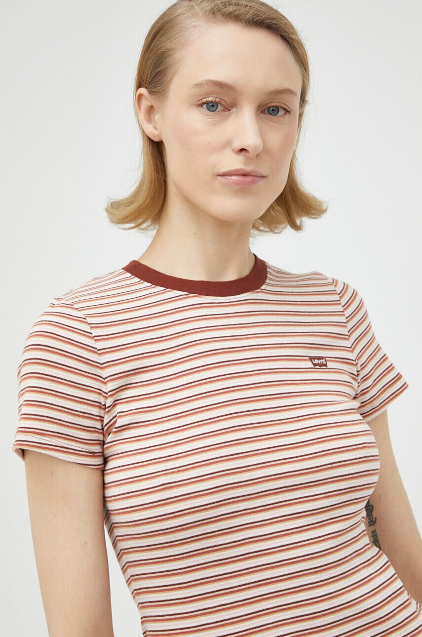 Levi's Памучна тениска в розово - Pepit.bg