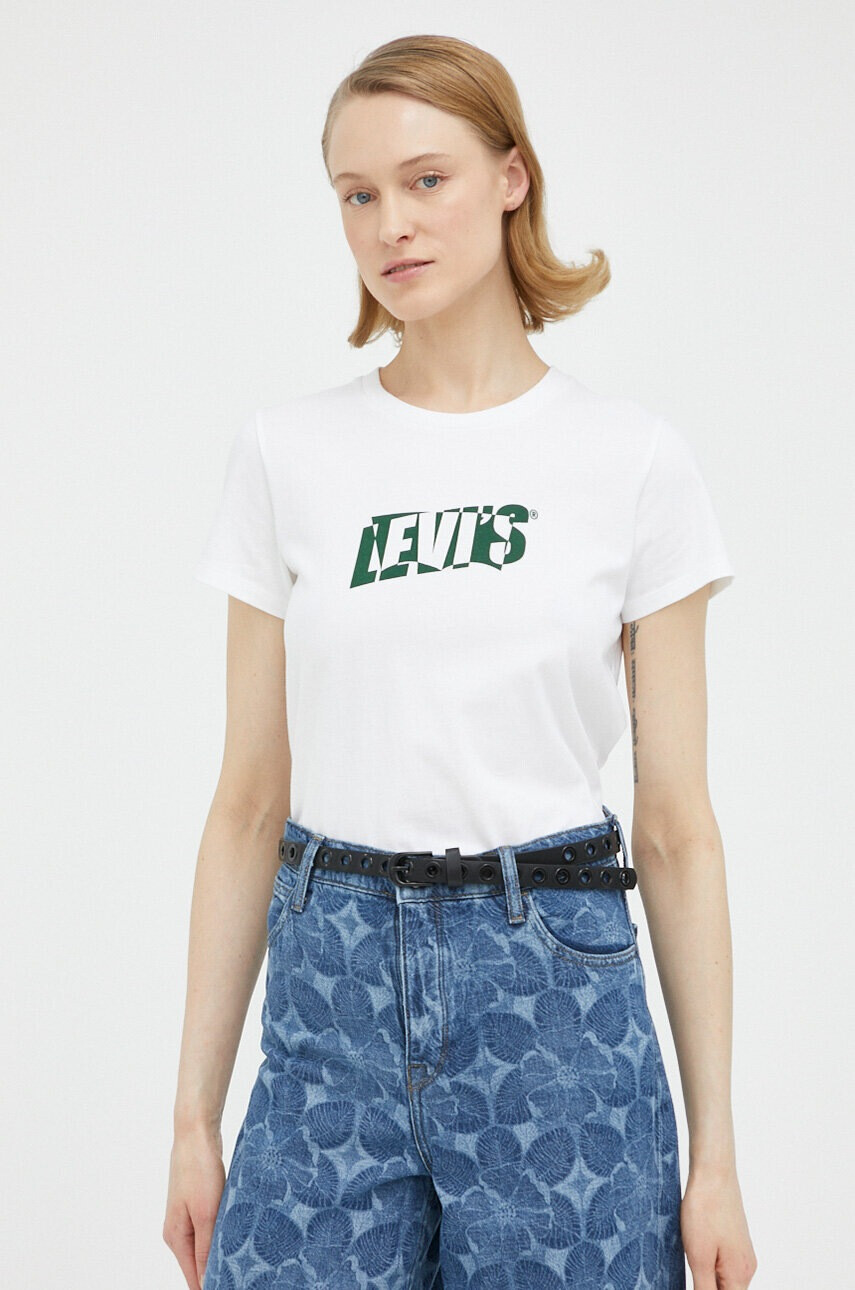 Levi's Памучна тениска в бяло - Pepit.bg