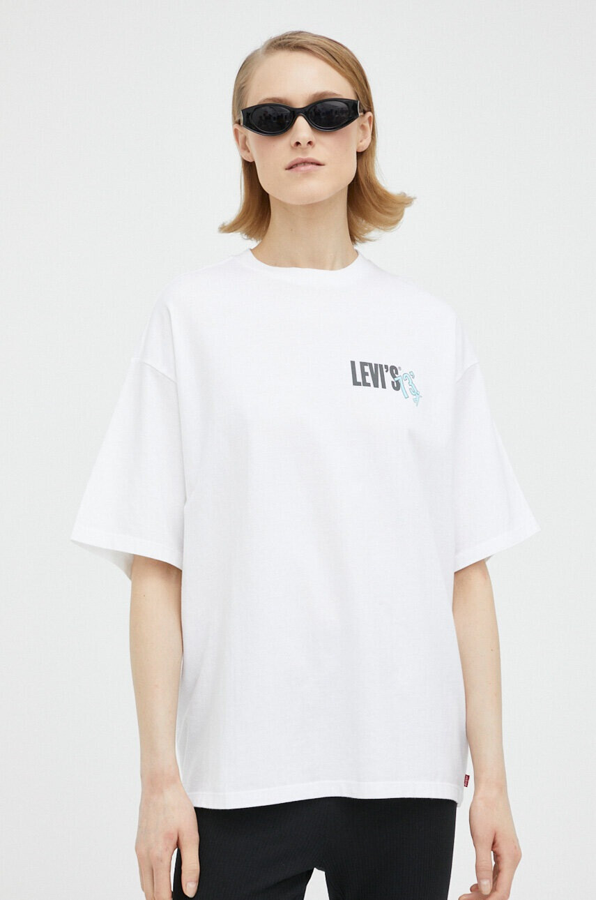 Levi's Памучна тениска в бяло - Pepit.bg