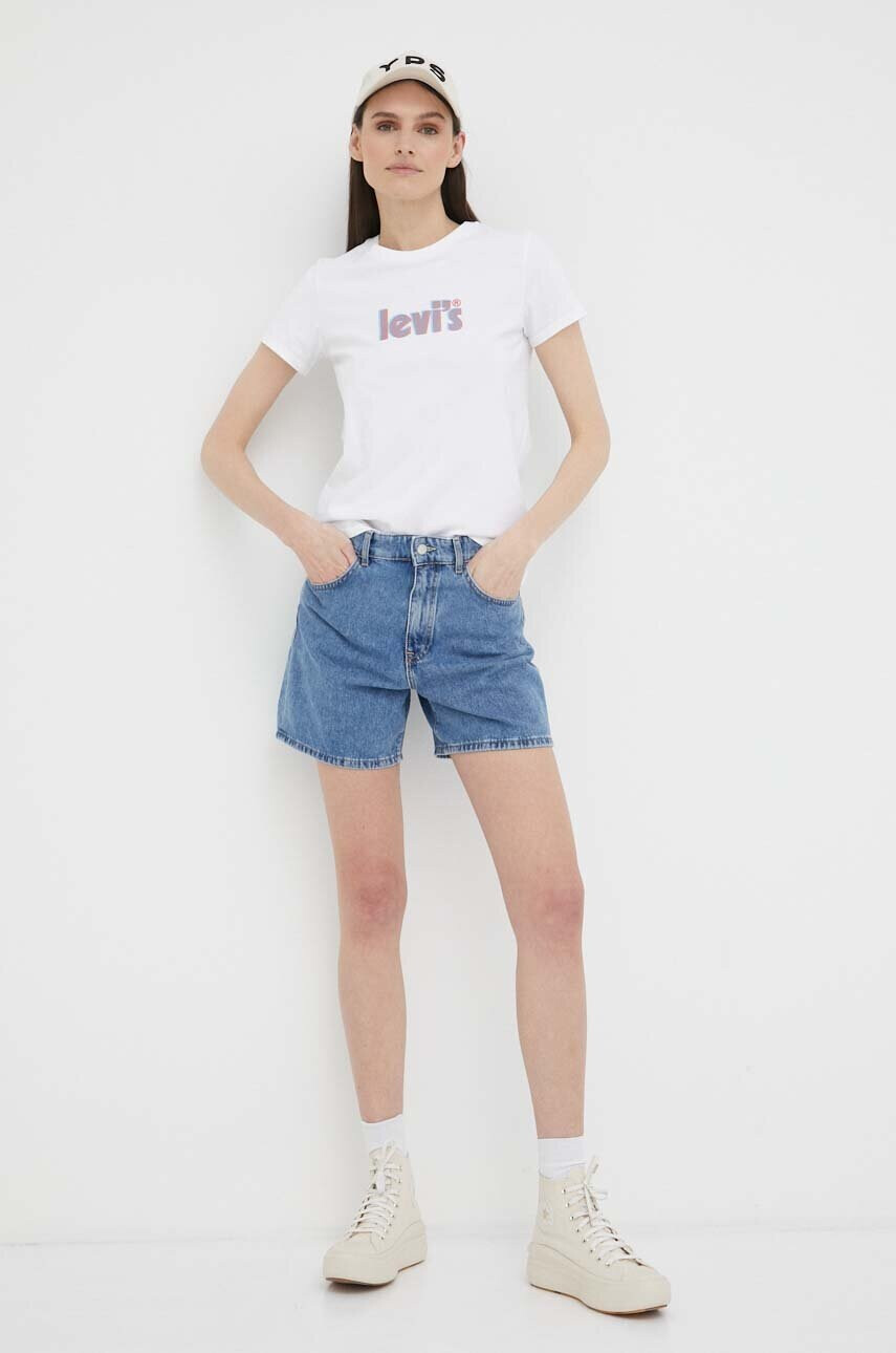 Levi's Памучна тениска в бяло - Pepit.bg
