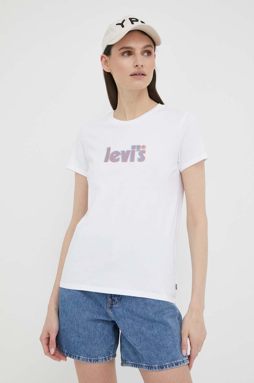 Levi's Памучна тениска в бяло - Pepit.bg