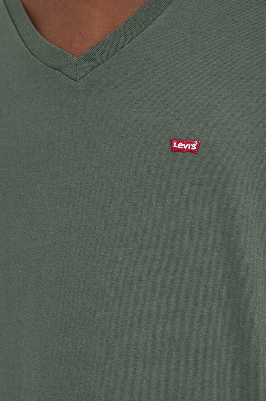 Levi's Памучна тениска в зелено с изчистен дизайн - Pepit.bg