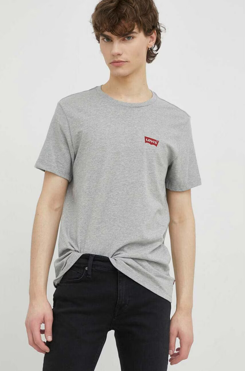 Levi's Памучна тениска (2 броя) в черно с принт - Pepit.bg