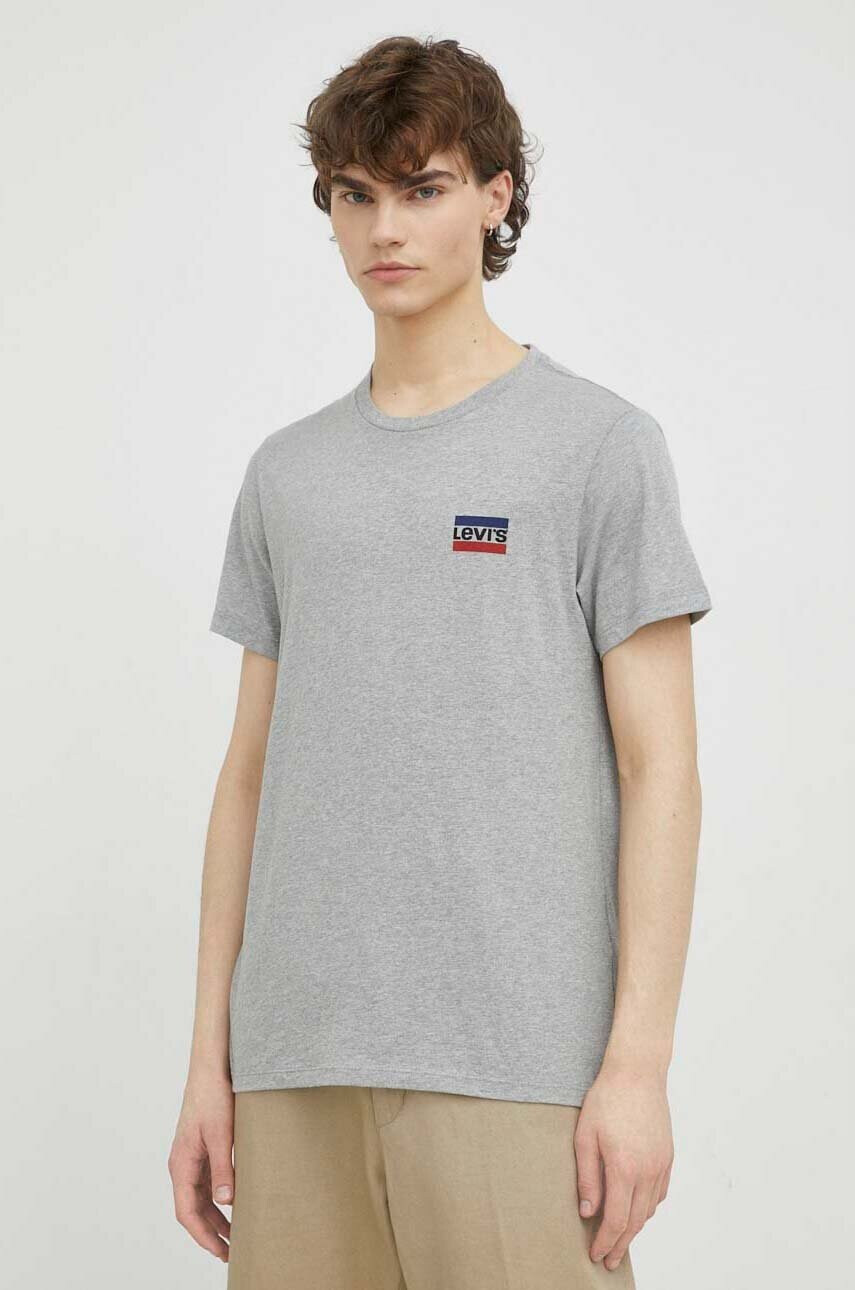 Levi's Памучна тениска (2 броя) в черно с принт - Pepit.bg
