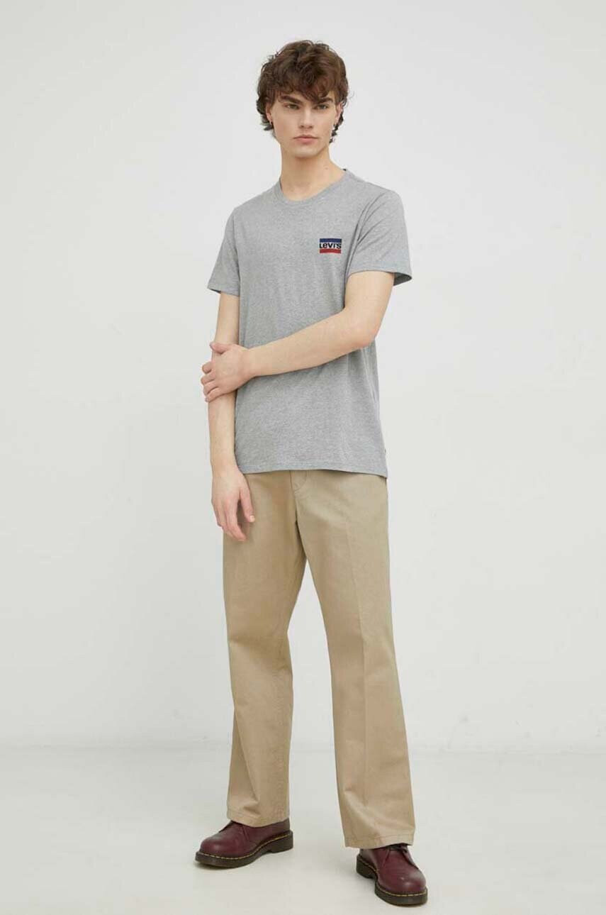 Levi's Памучна тениска (2 броя) в черно с принт - Pepit.bg