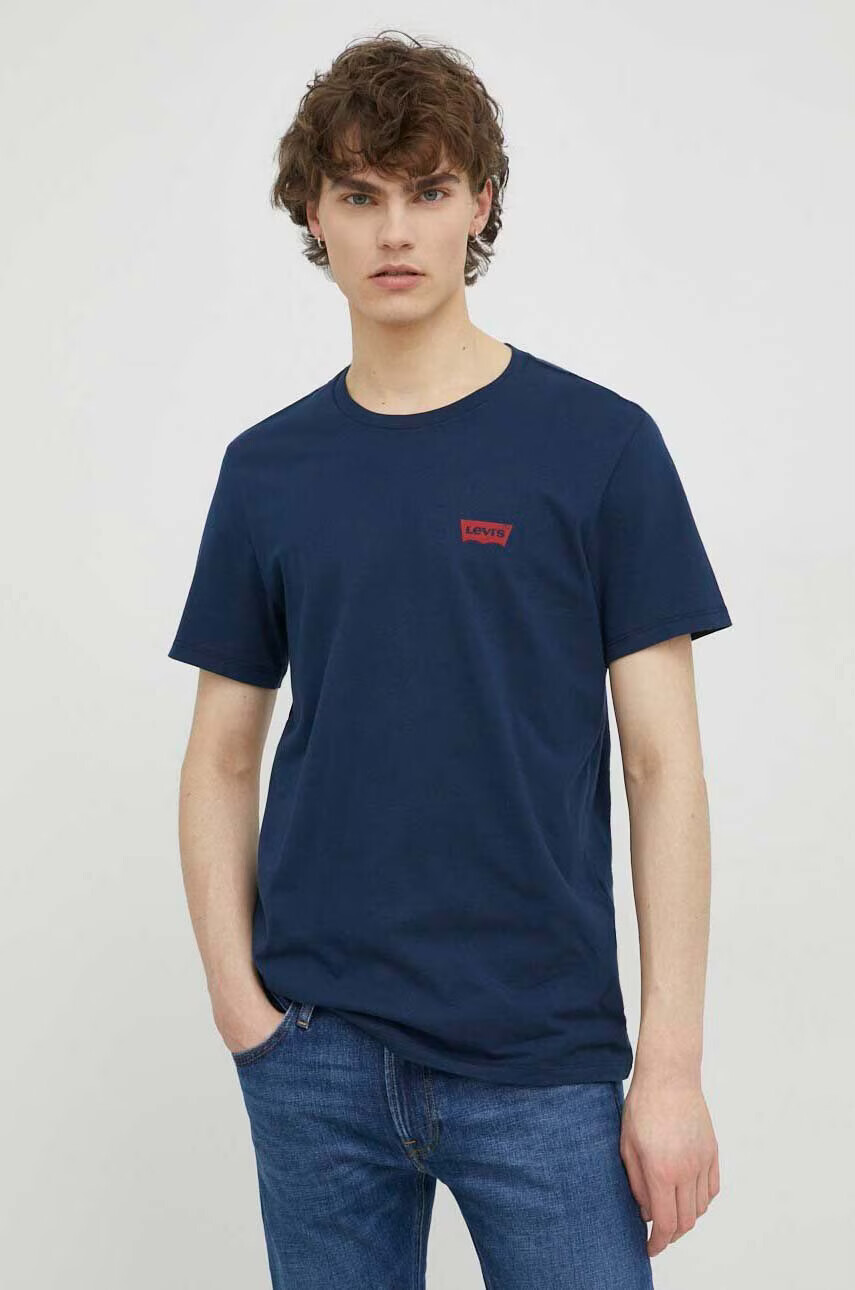 Levi's Памучна тениска (2 броя) в черно с принт - Pepit.bg