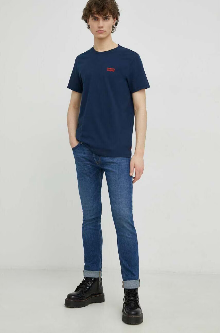 Levi's Памучна тениска (2 броя) в черно с принт - Pepit.bg
