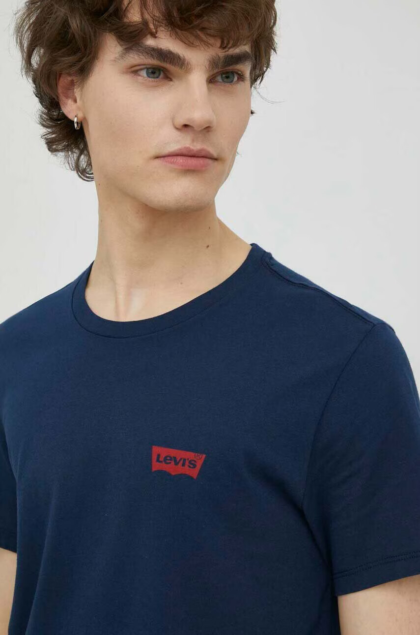 Levi's Памучна тениска (2 броя) в черно с принт - Pepit.bg