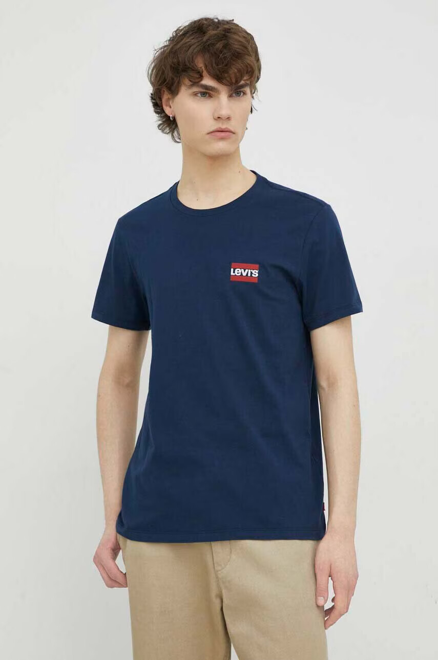 Levi's Памучна тениска (2 броя) в черно с принт - Pepit.bg