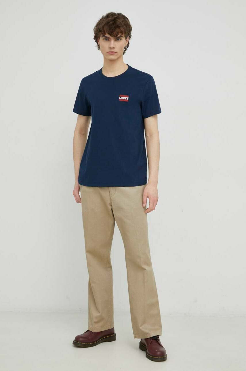 Levi's Памучна тениска (2 броя) в черно с принт - Pepit.bg
