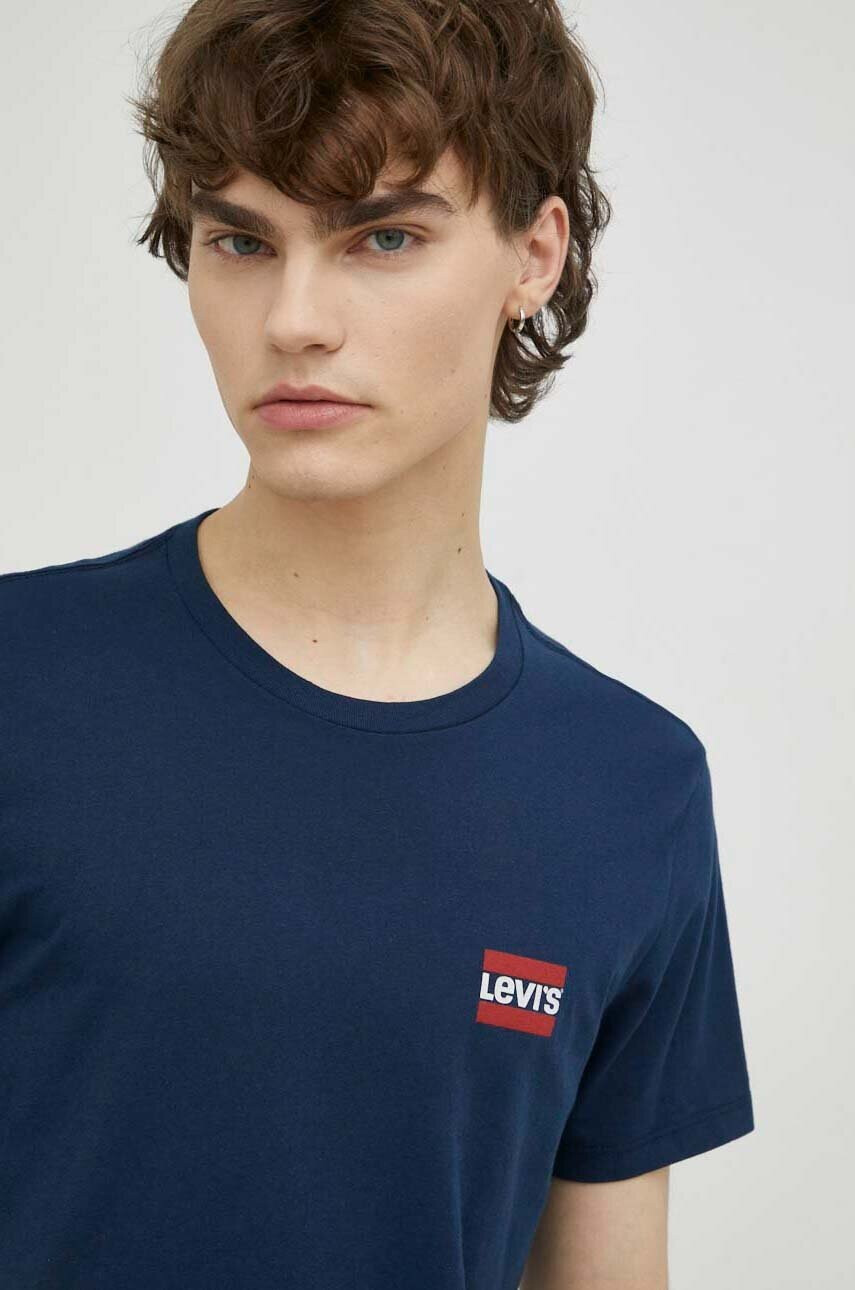 Levi's Памучна тениска (2 броя) в черно с принт - Pepit.bg