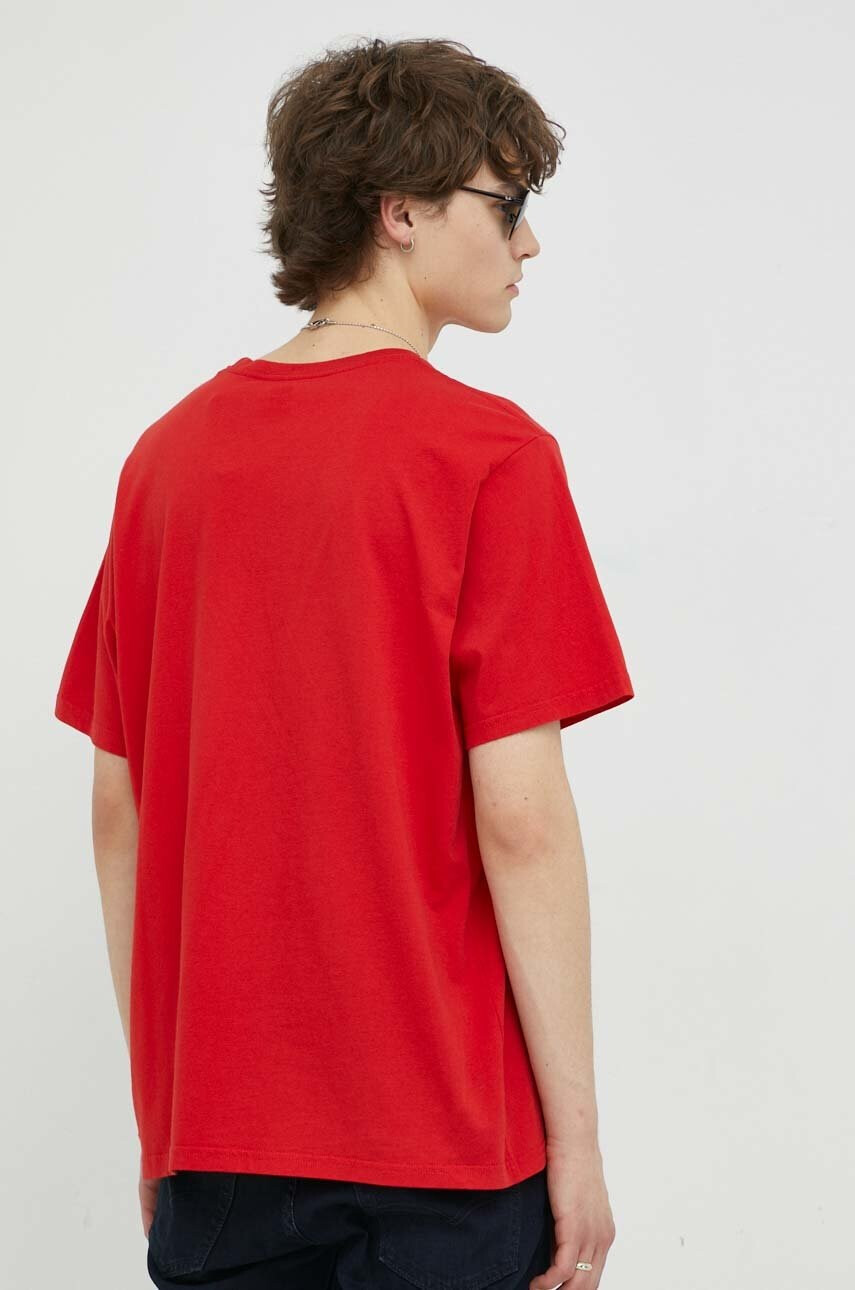 Levi's Памучна тениска в червено с принт - Pepit.bg