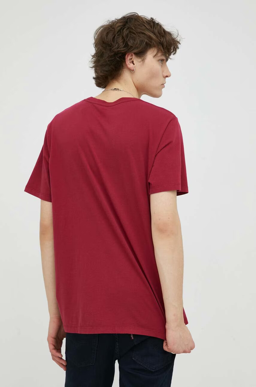 Levi's Памучна тениска в бордо с принт - Pepit.bg