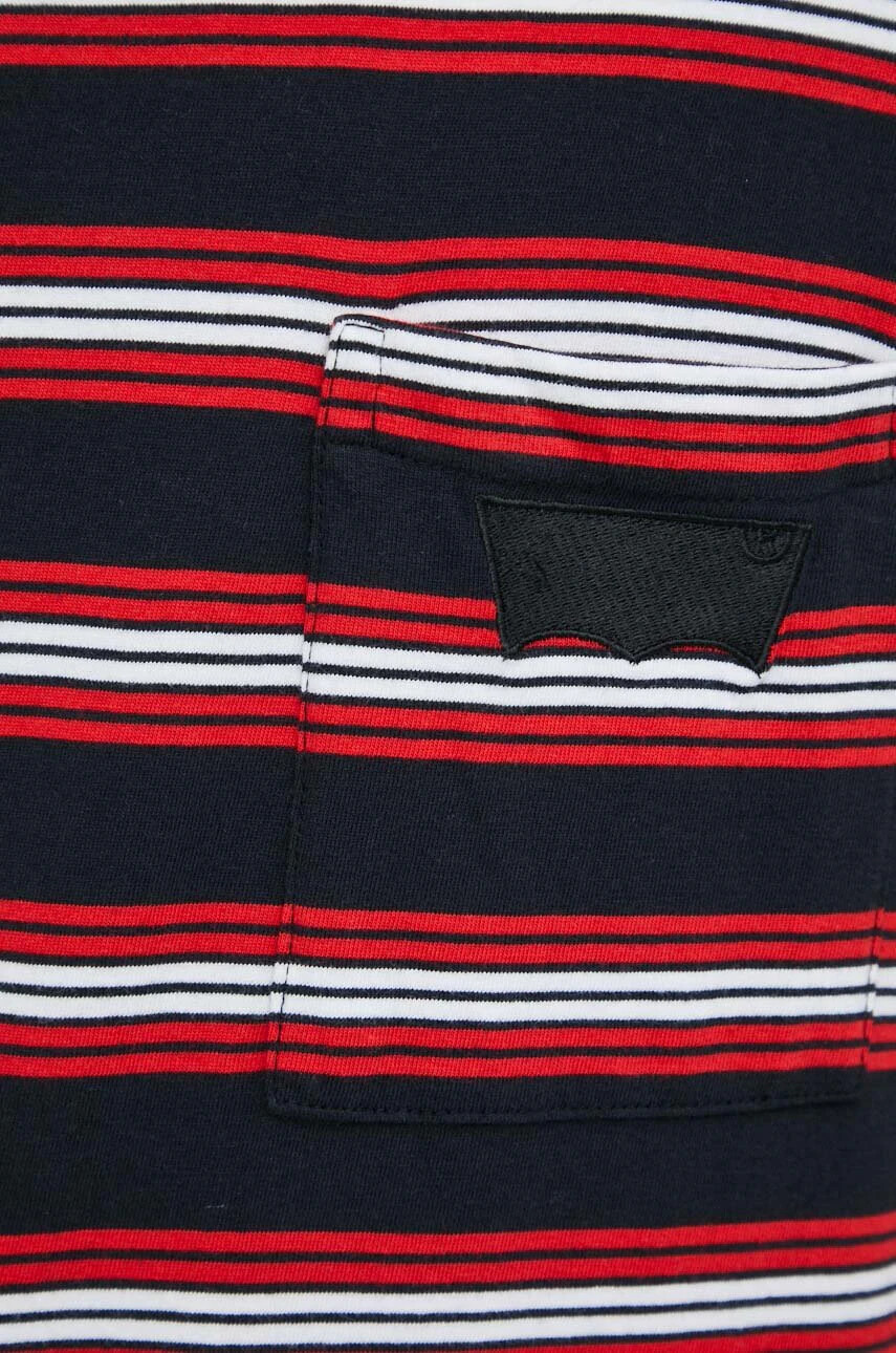 Levi's Памучна тениска в червено с десен - Pepit.bg