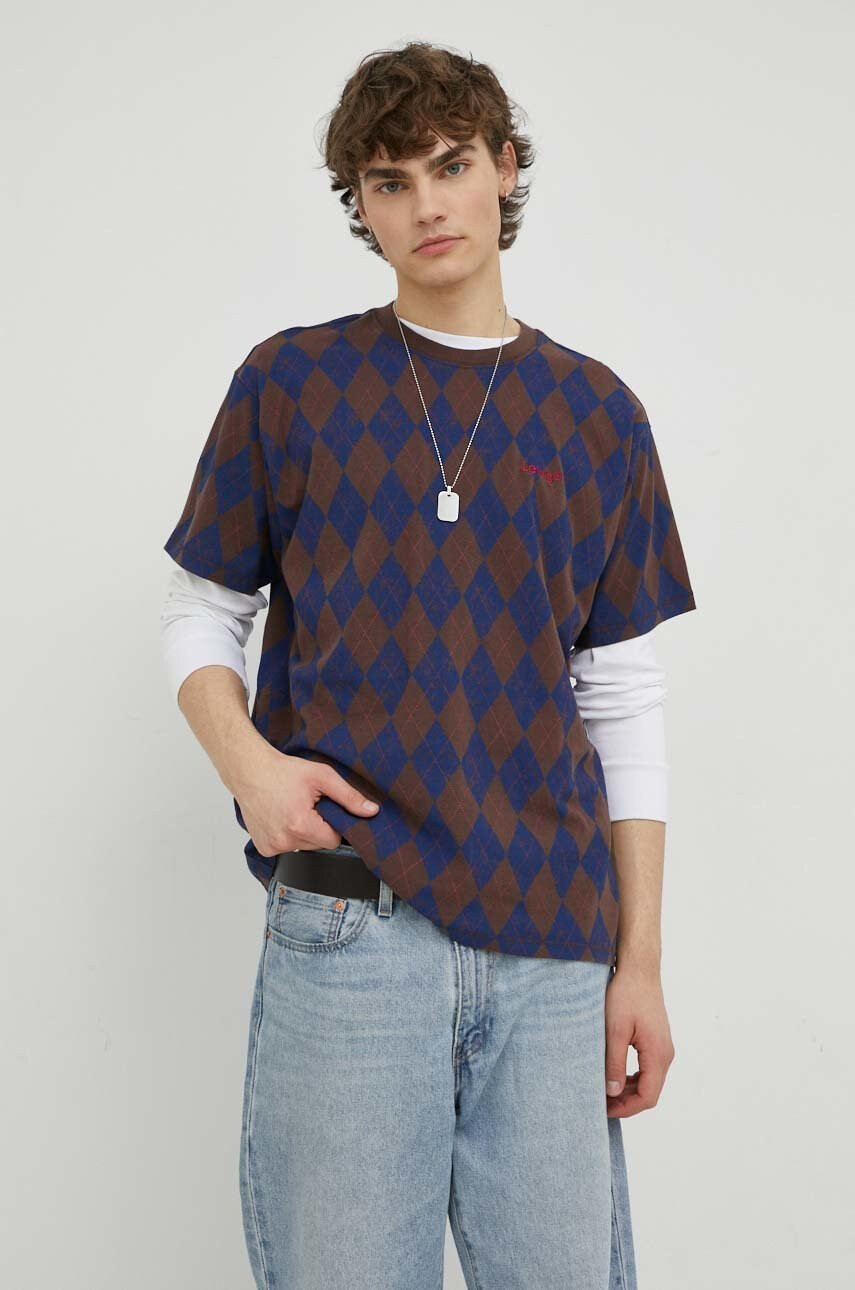 Levi's Памучна тениска с десен - Pepit.bg
