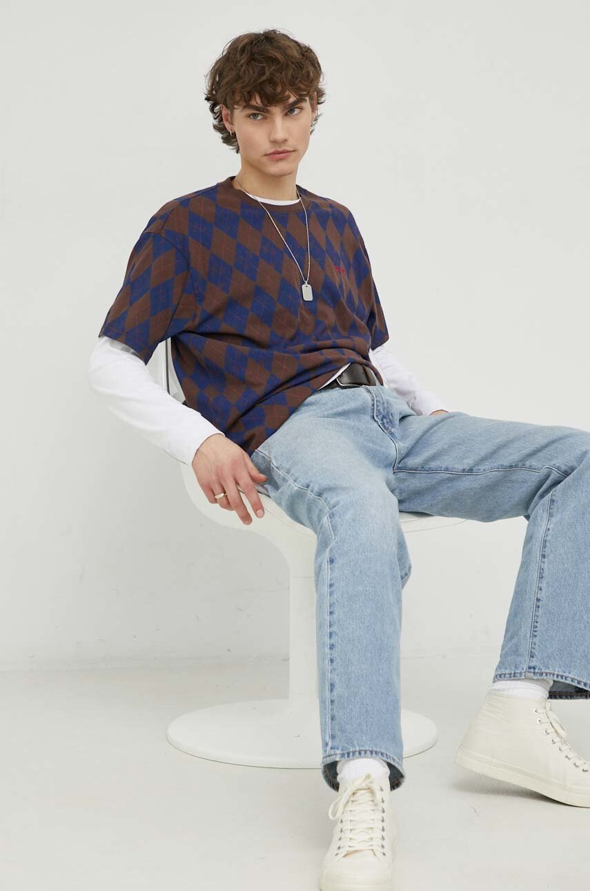 Levi's Памучна тениска с десен - Pepit.bg