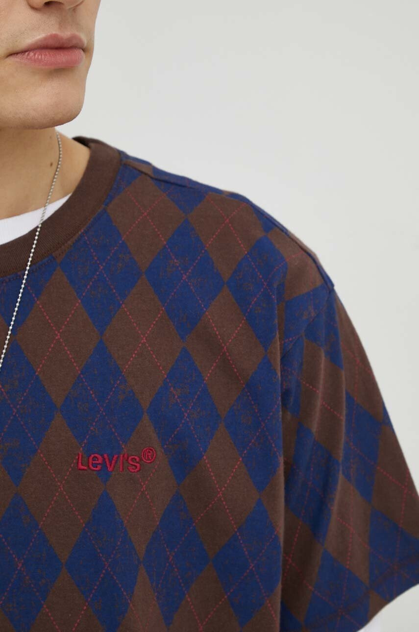 Levi's Памучна тениска с десен - Pepit.bg