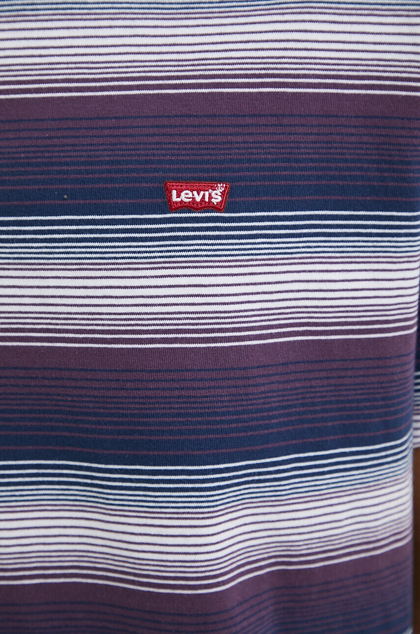 Levi's Памучна тениска В лилаво с десен - Pepit.bg