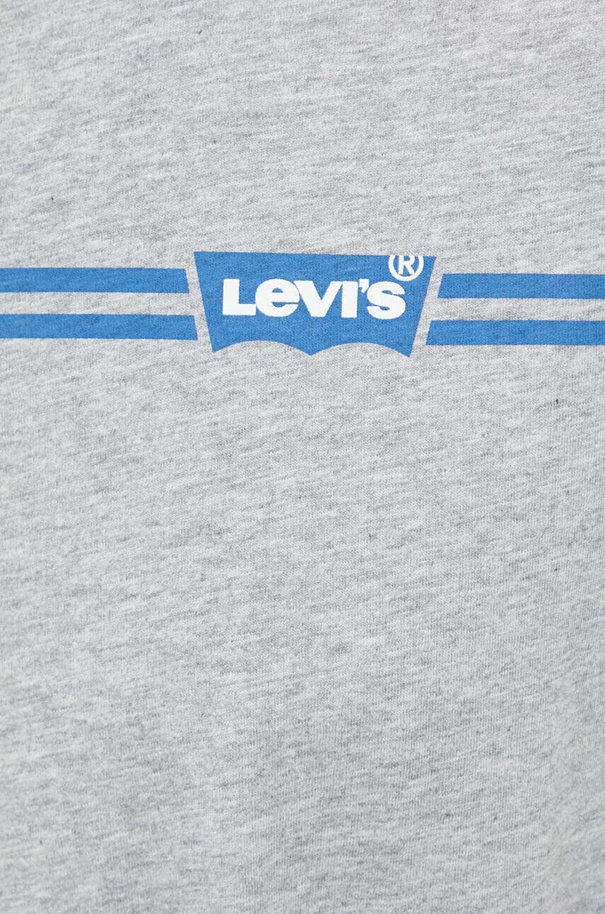 Levi's Памучна тениска в сиво с принт - Pepit.bg