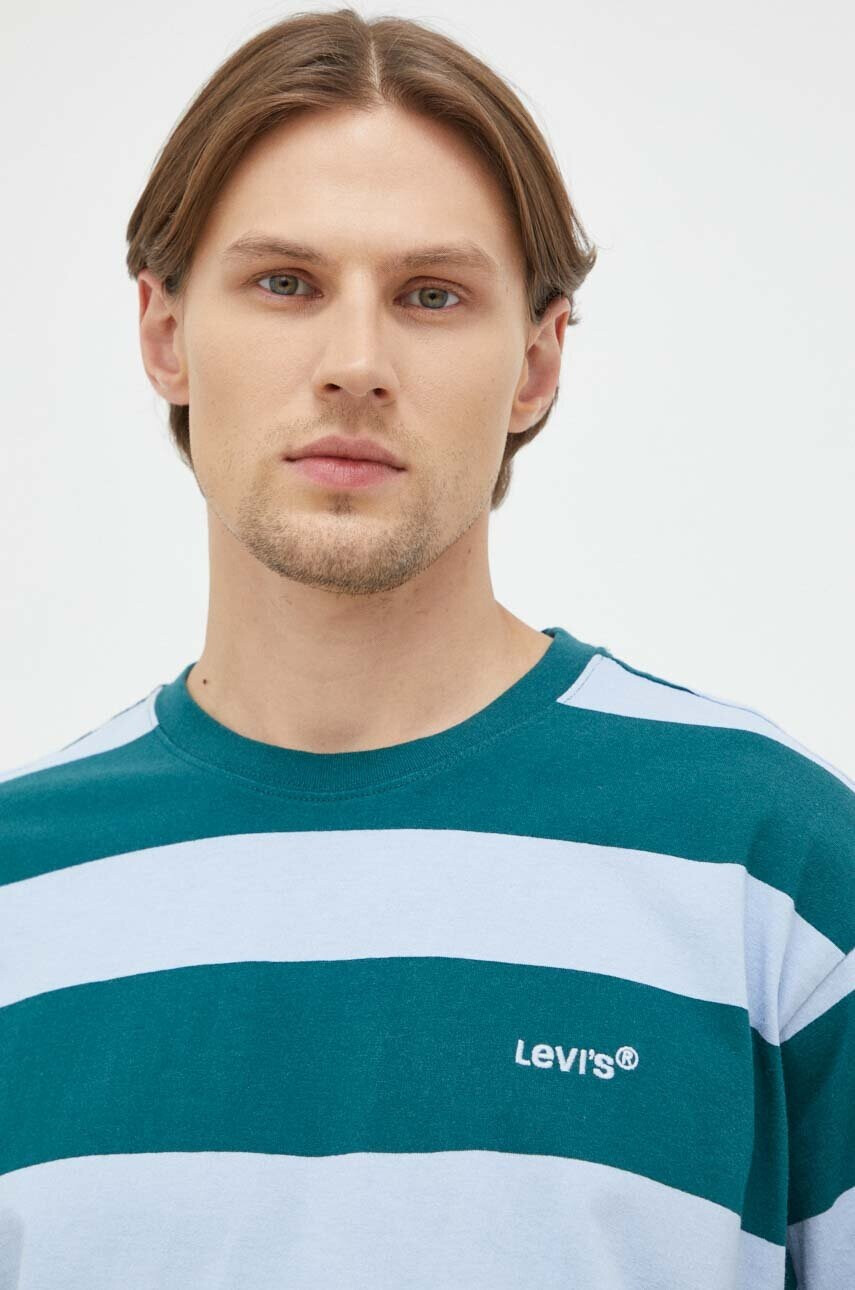 Levi's Памучна тениска с десен - Pepit.bg