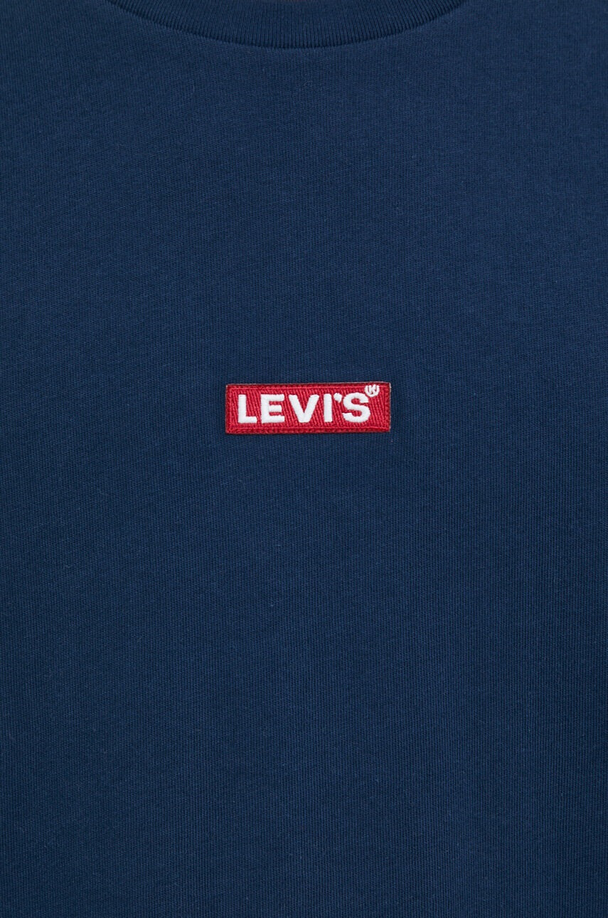 Levi's Памучна тениска в тъмносиньо с апликация - Pepit.bg