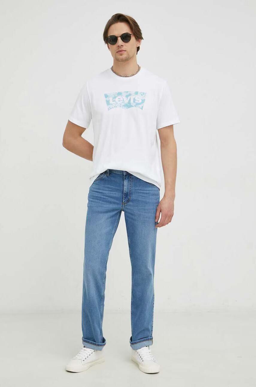 Levi's Памучна тениска в бяло с принт - Pepit.bg