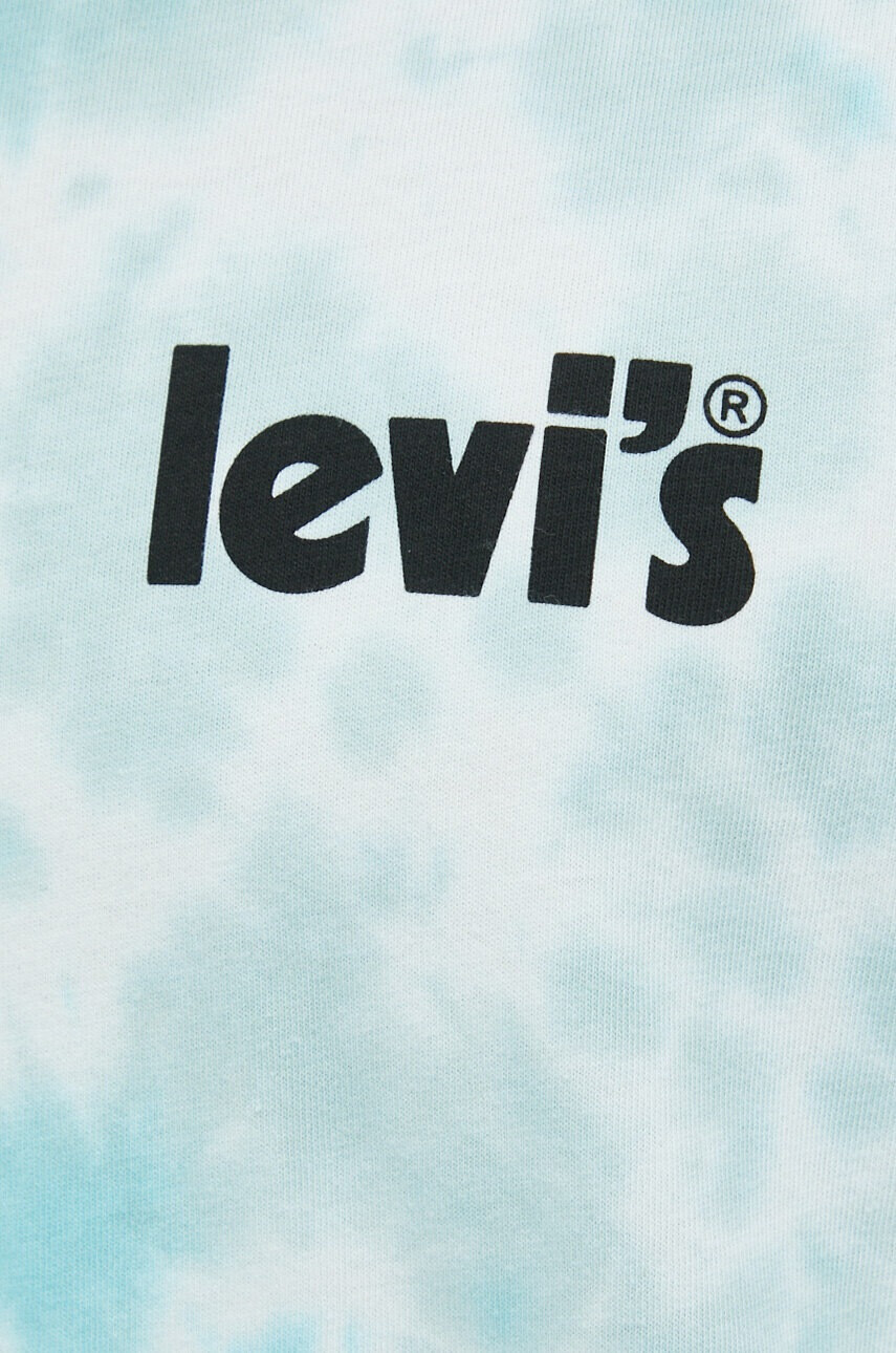 Levi's Памучна тениска в синьо с десен - Pepit.bg