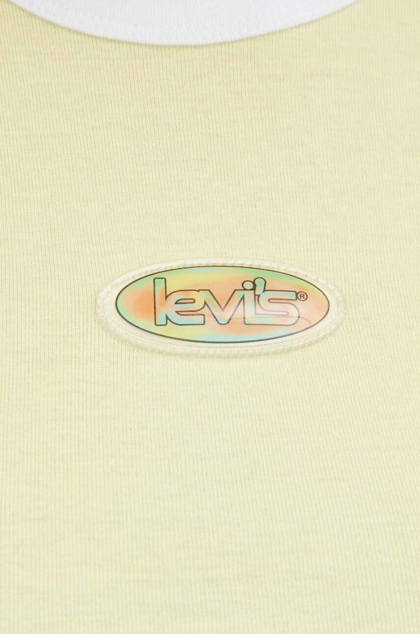 Levi's Памучна тениска в жълто - Pepit.bg