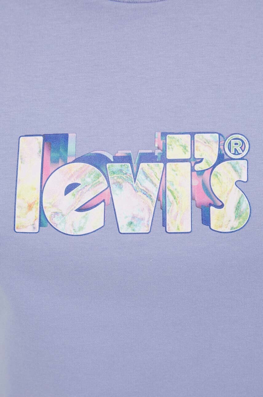 Levi's Памучна тениска в лилаво - Pepit.bg