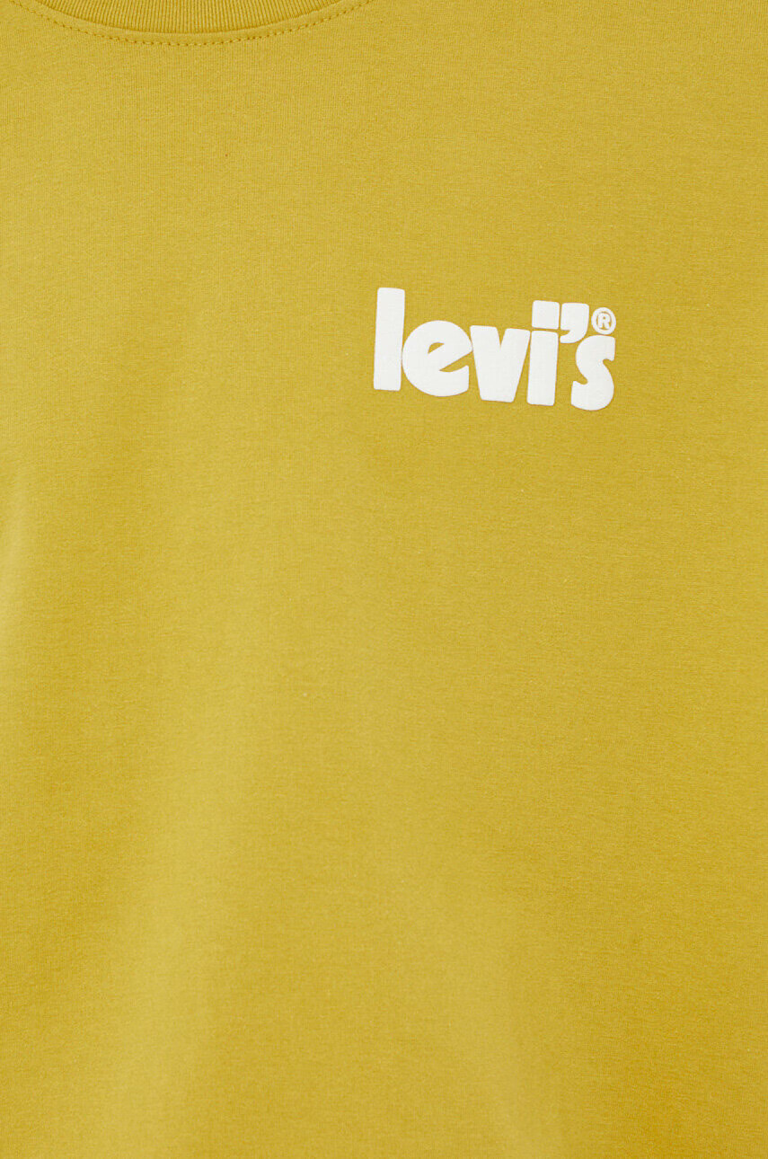 Levi's Памучна тениска в зелено с принт - Pepit.bg