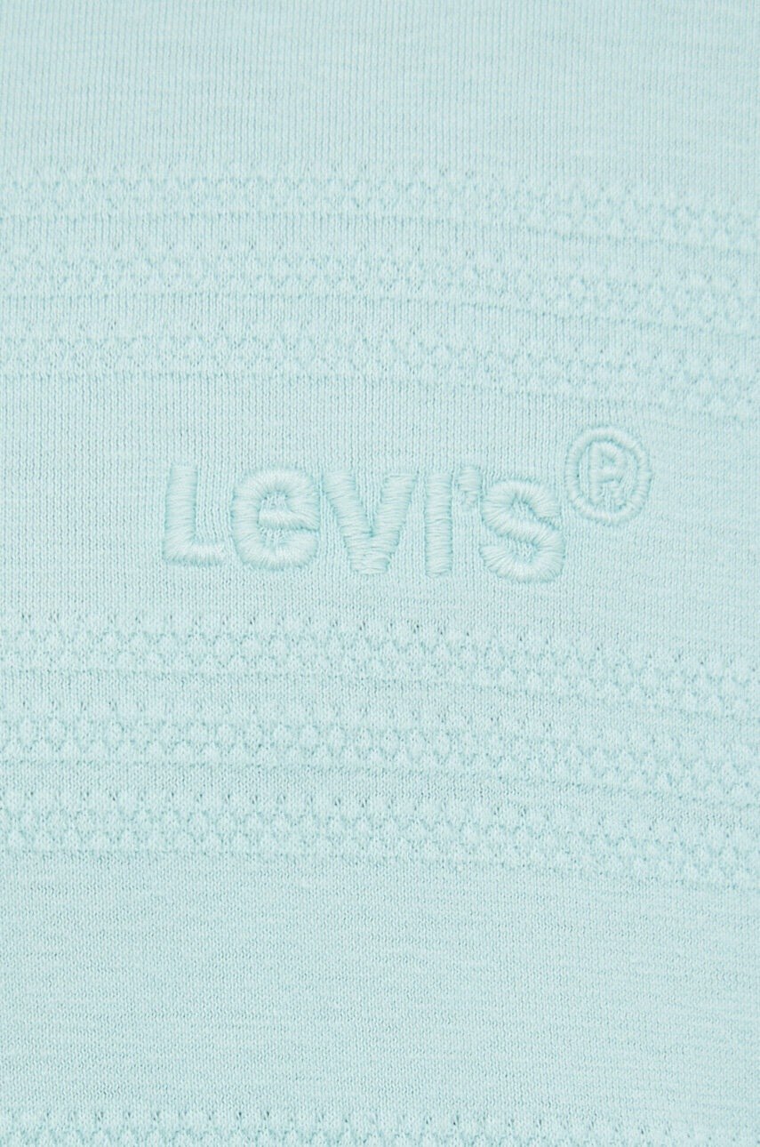 Levi's Памучна тениска в лилаво с десен - Pepit.bg