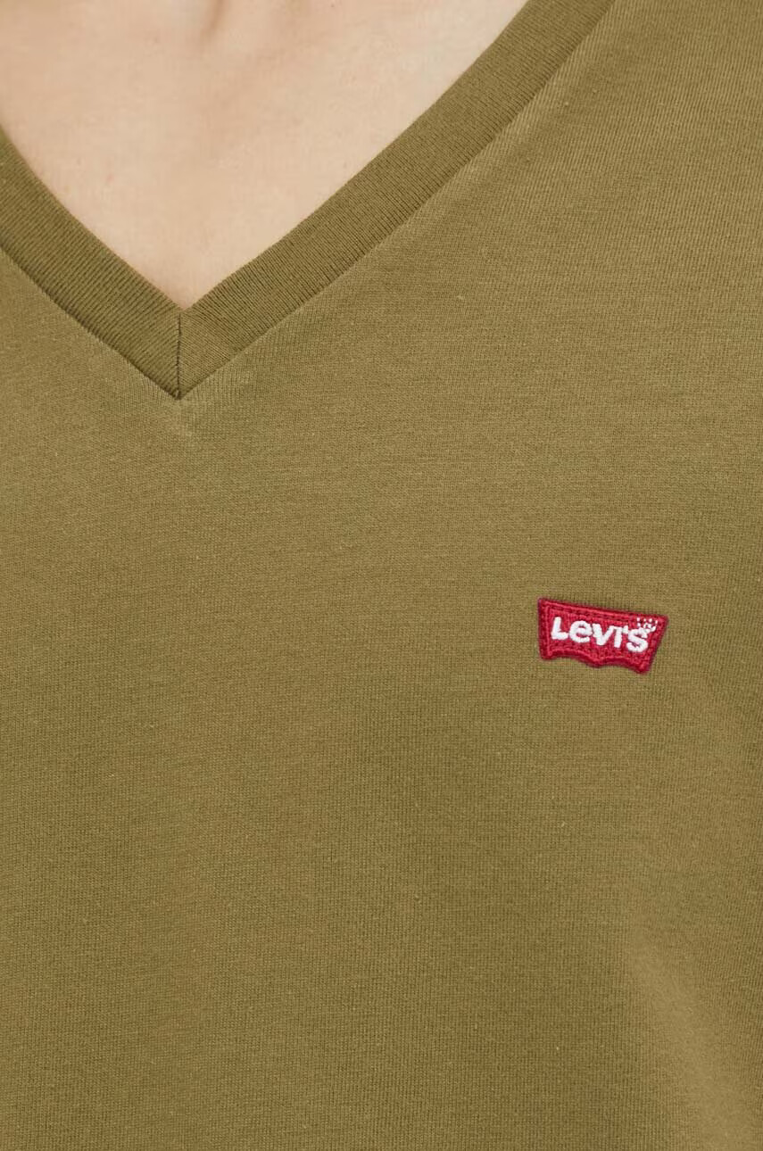 Levi's Памучна тениска в зелено с изчистен дизайн - Pepit.bg