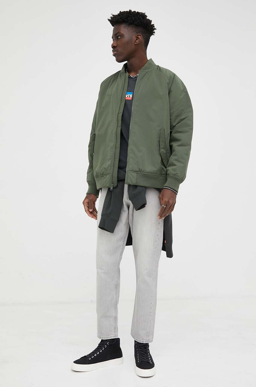 Levi's Памучна тениска в сиво с принт - Pepit.bg