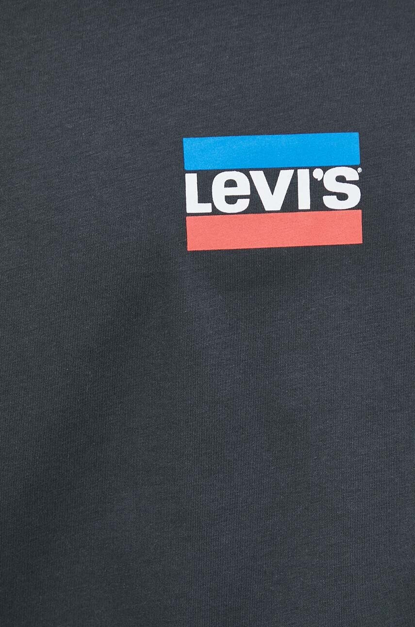 Levi's Памучна тениска в сиво с принт - Pepit.bg