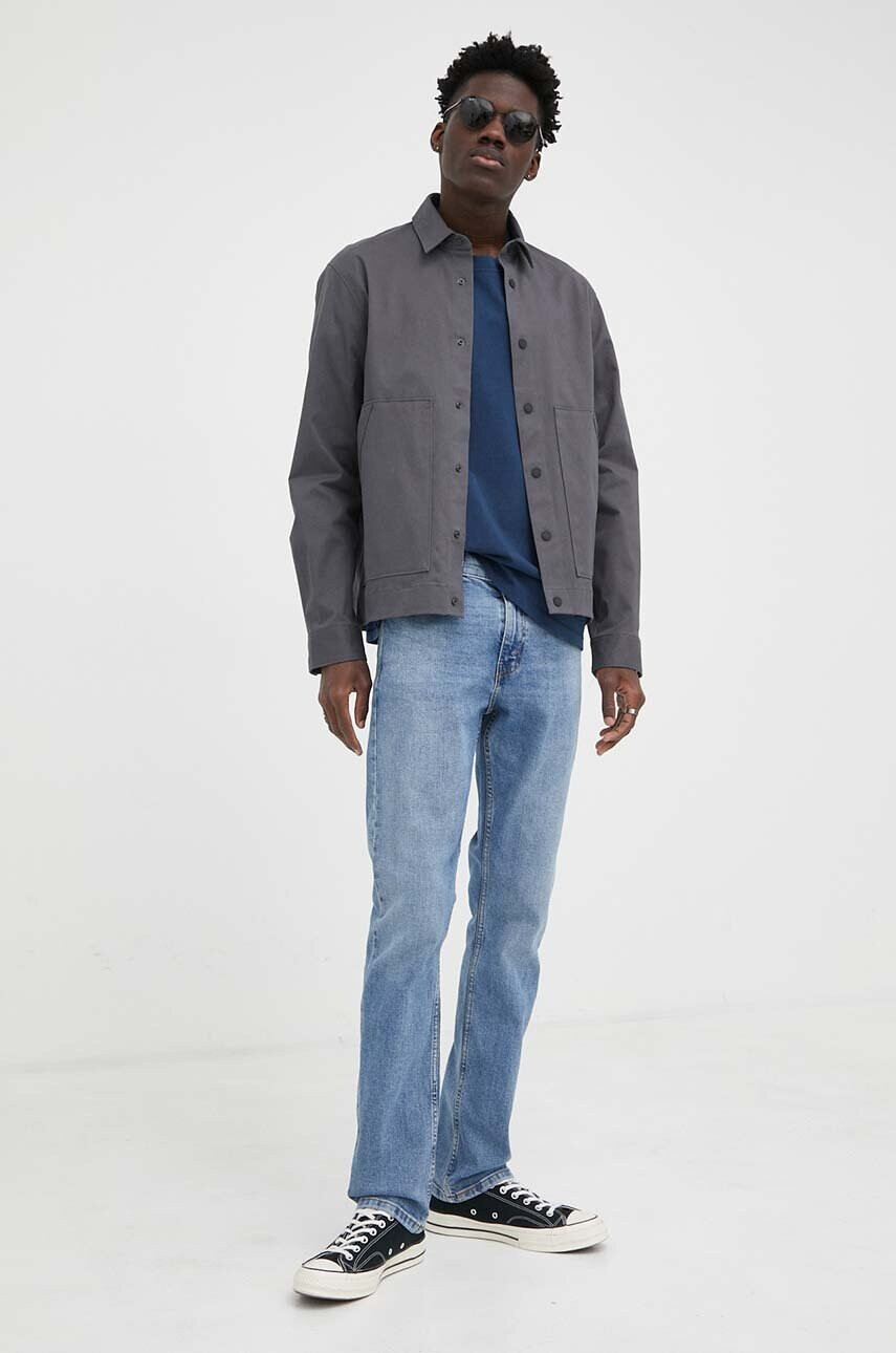 Levi's Памучна тениска в тъмносиньо с апликация - Pepit.bg