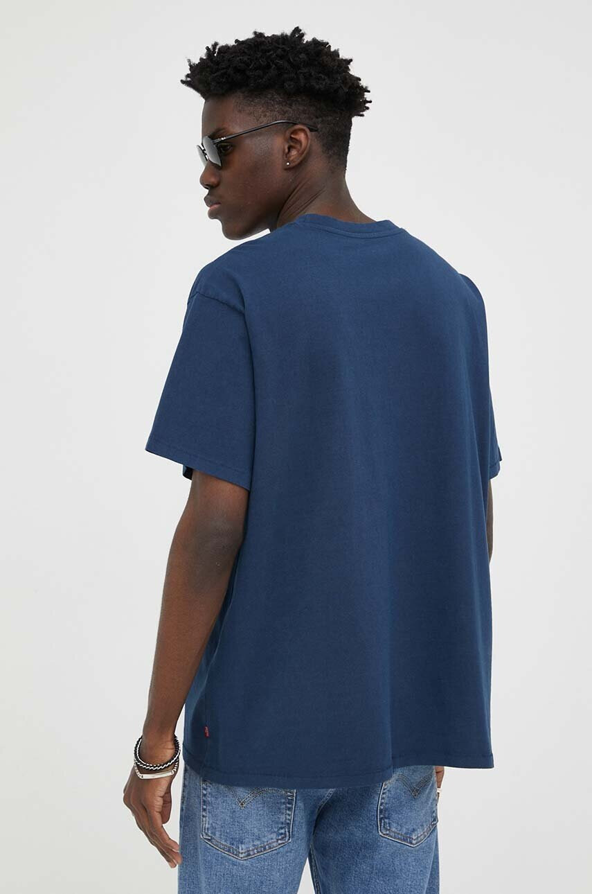 Levi's Памучна тениска в тъмносиньо с апликация - Pepit.bg