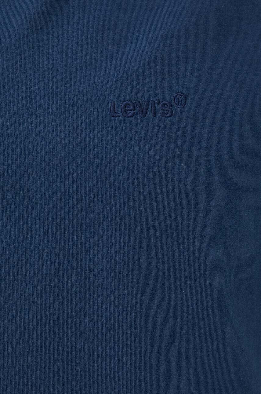 Levi's Памучна тениска в тъмносиньо с апликация - Pepit.bg