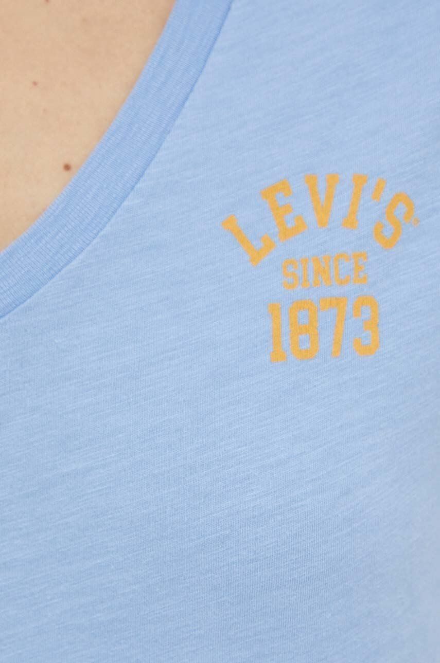 Levi's Памучна тениска в синьо - Pepit.bg