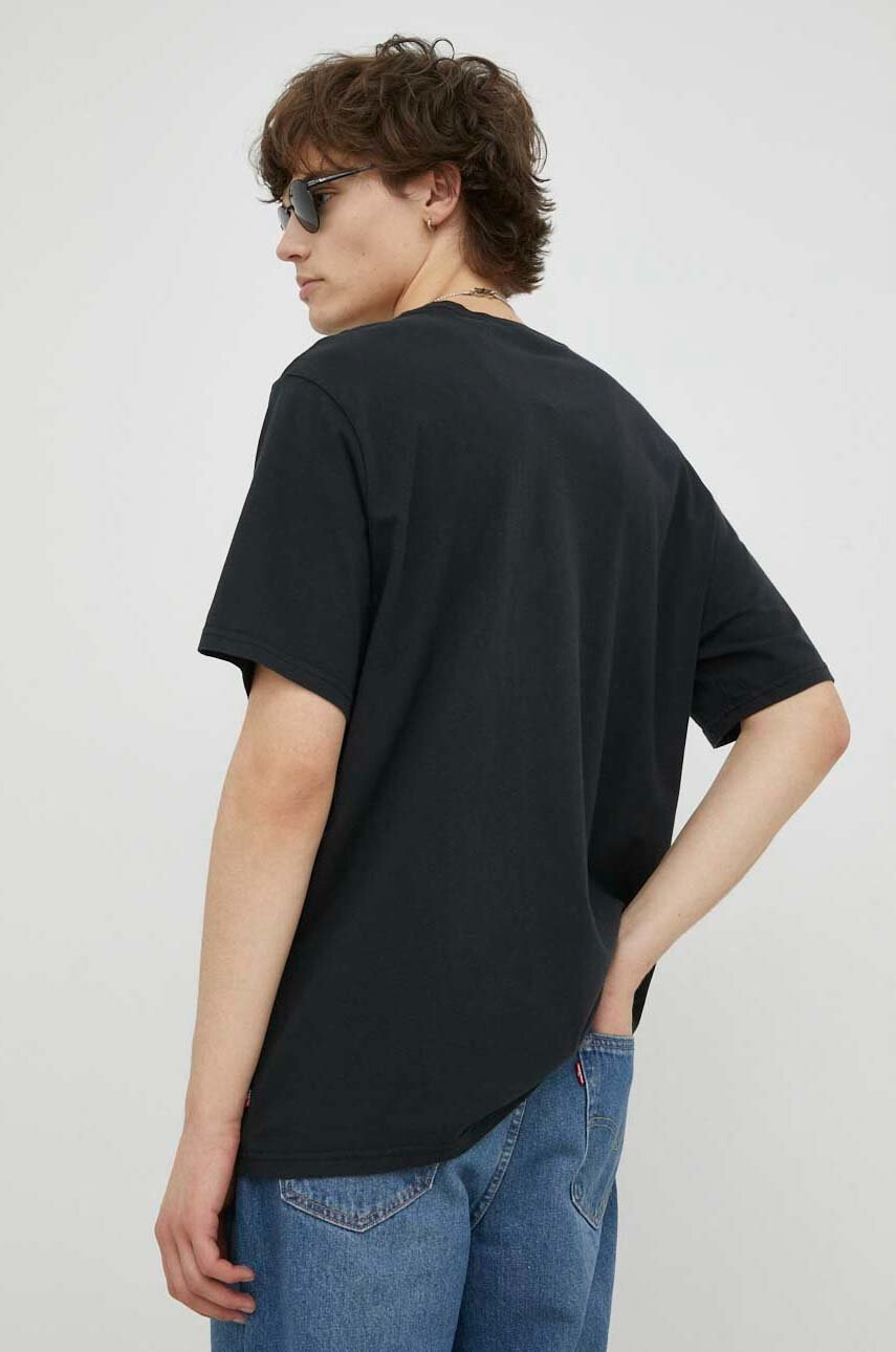 Levi's Памучна тениска в черно с принт - Pepit.bg