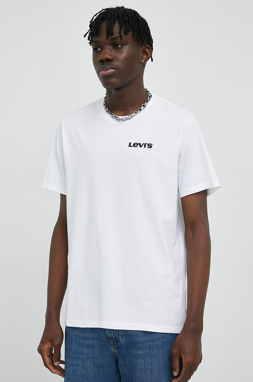 Levi's Памучна тениска в бяло с принт - Pepit.bg