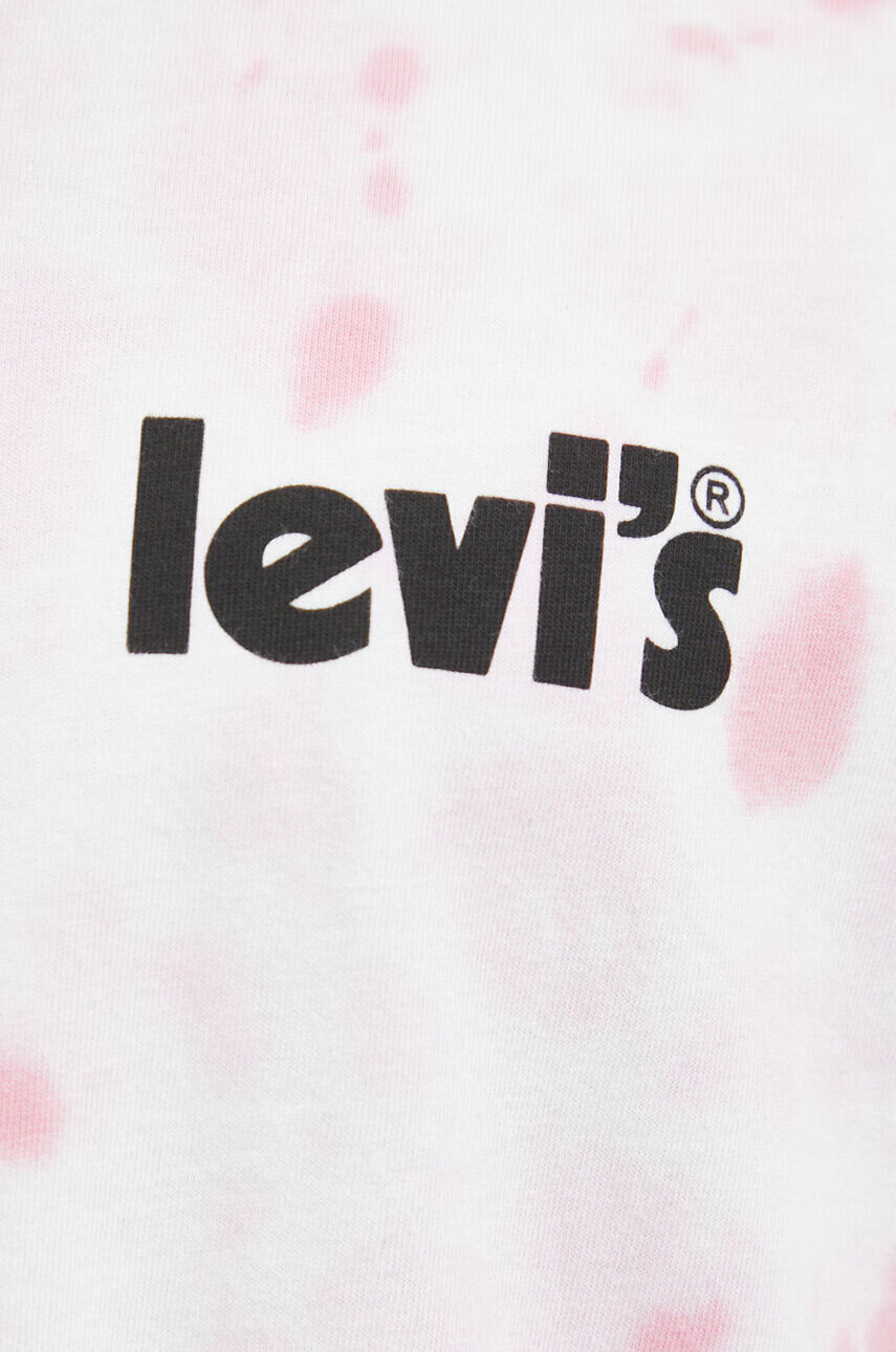 Levi's Памучна тениска в розово с десен - Pepit.bg