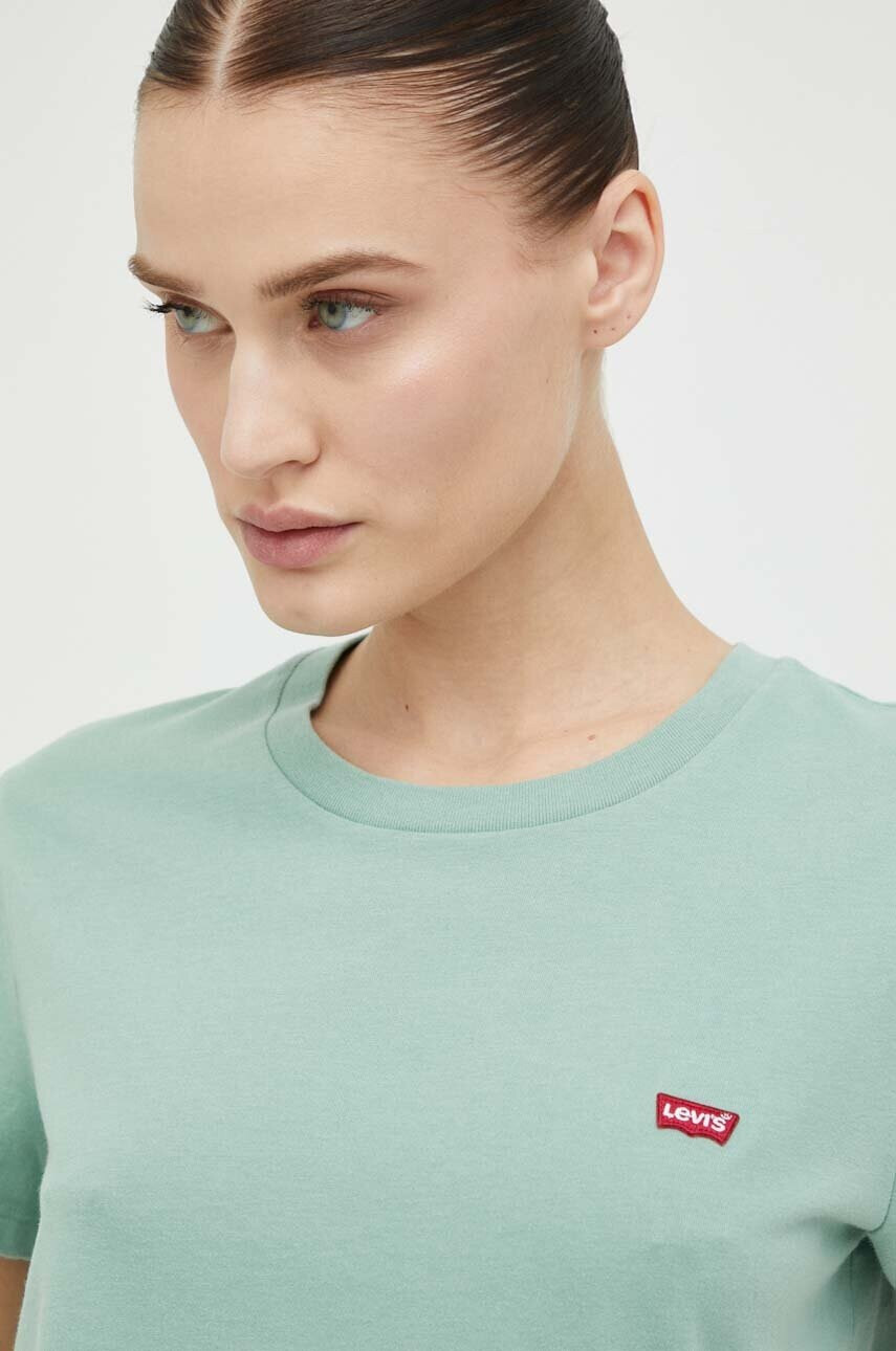 Levi's Памучна тениска в зелено - Pepit.bg