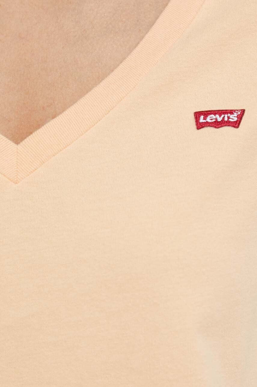 Levi's Памучна тениска в оранжево - Pepit.bg